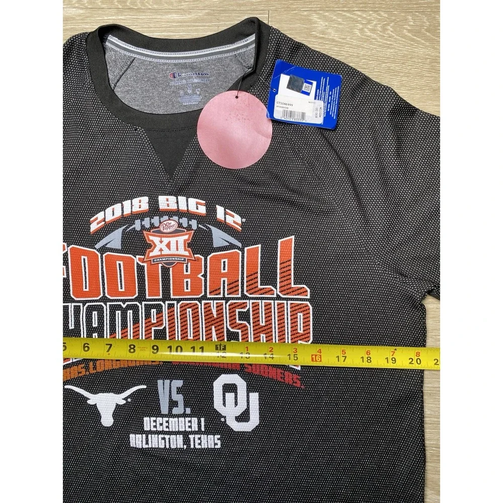 NWT Champion 2018 Big 12 Football Championship Texas‎ vs Oklahoma Men's MEDIUM - Picture 7 of 9